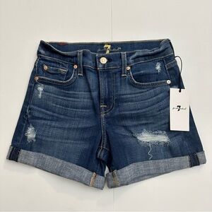7 for all mankind Shorts Mid Roll Blue Denim
